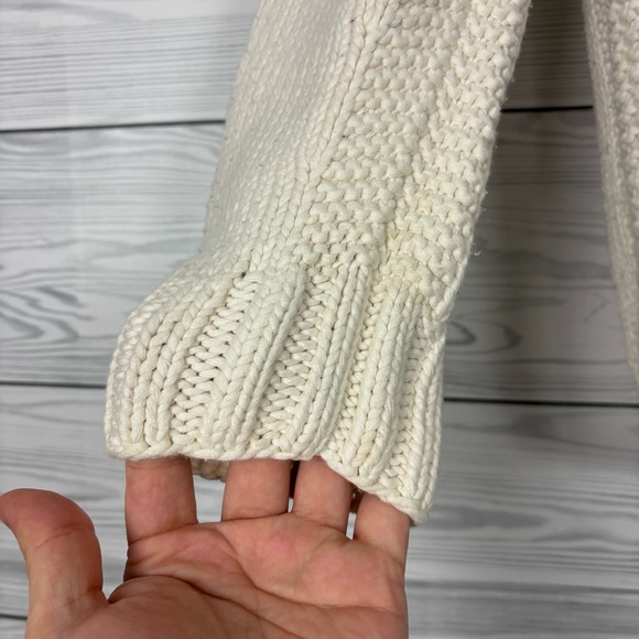 Tommy Hilfiger Vintage Hand Knit 90’s Cotton Logo Chunky Cowl Neck Sweater Large - Picture 2 of 10